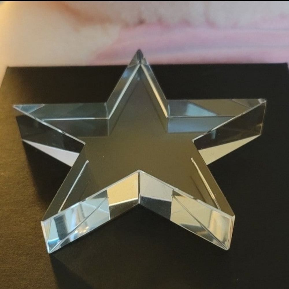 Crystal Glass Star Paperweight & Gift Box